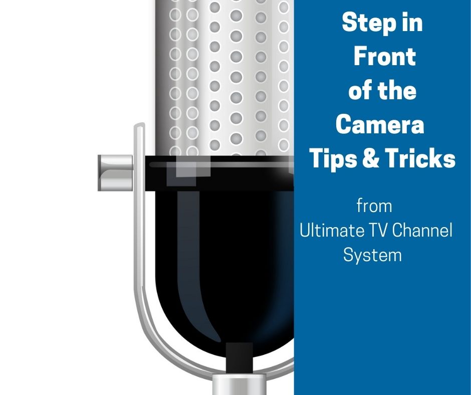 step in front of camera with microphone